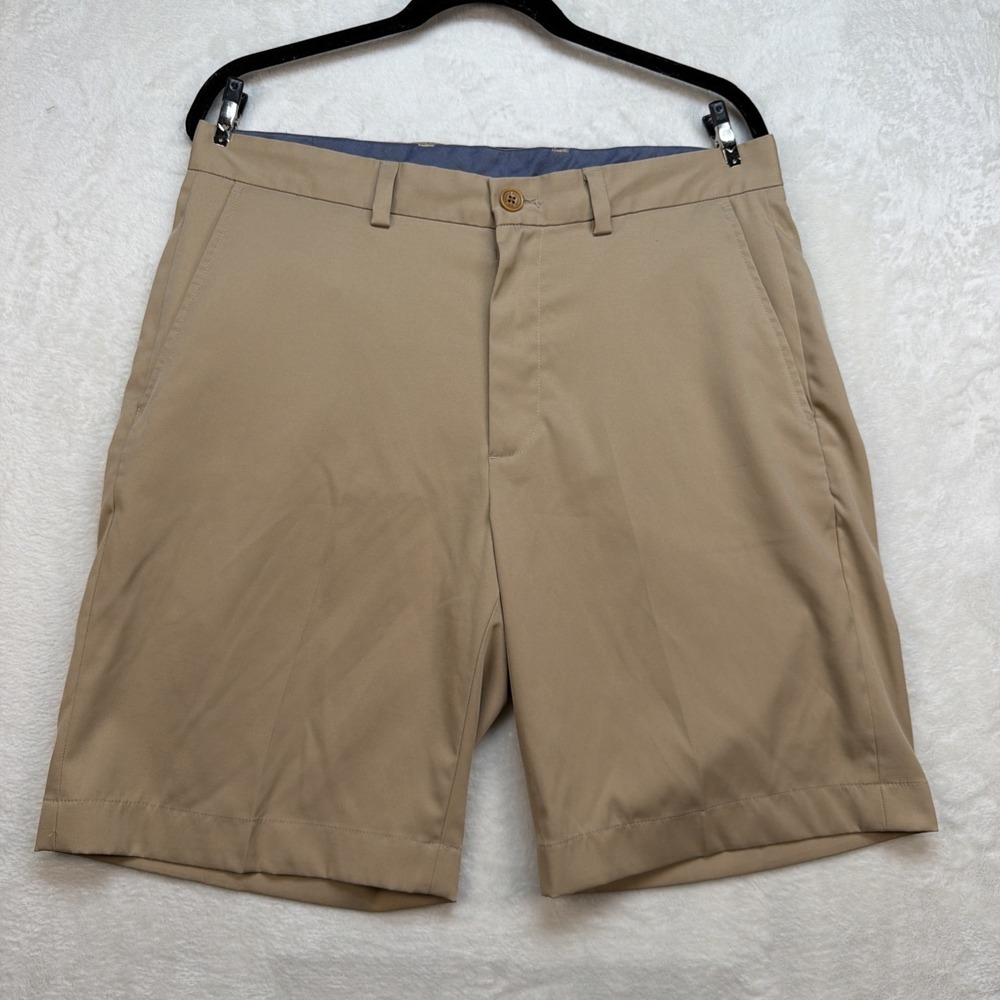 Brooks Brothers Shorts Mens 34 Khaki Chino Golf Casual Preppy Summer Flat